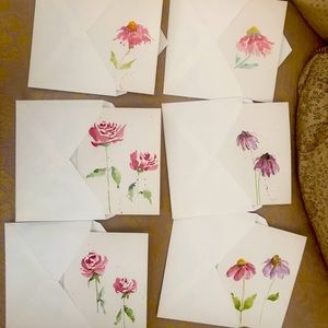 Handpainted water coloured cards